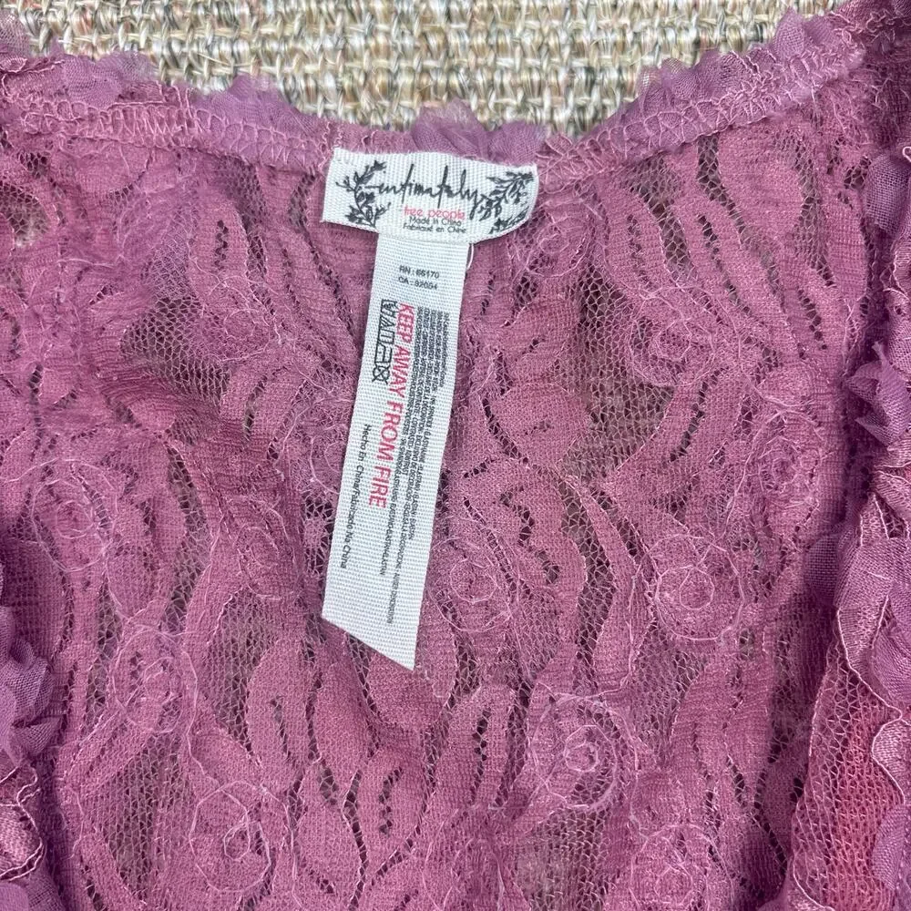 🌸 Intimately Free People | Size Small | Mauve Lace Bodysuit